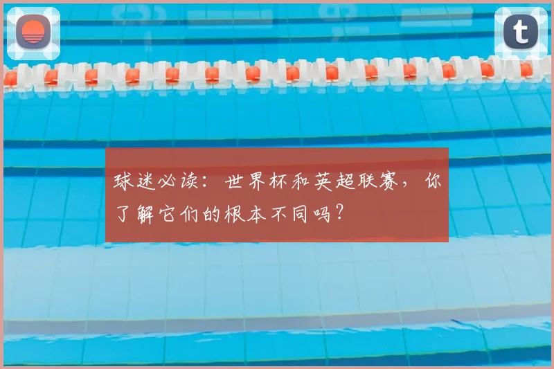球迷必读:世界杯和英超联赛,你了解它们的根本不同吗?